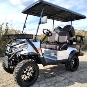 48V Electric Golf Cart 4 Seater Lifted Renegade Edition Utility Golf UTV â€“ Silver