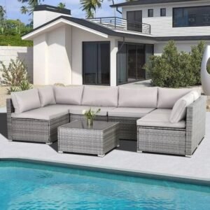 Melbourne Outdoor Collection Replacement Cushions in Rosemount Dove